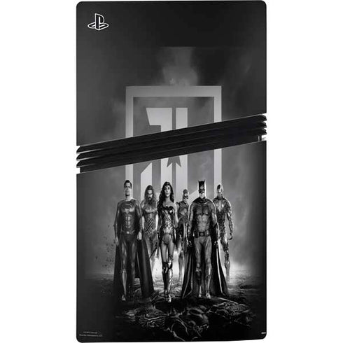 The Justice League (2017) Justice League Black and White PS5 Pro Console Skin