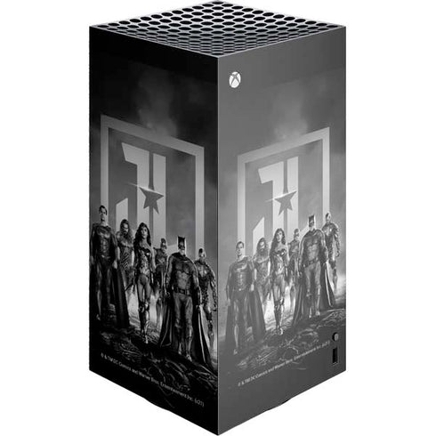 The Justice League (2017) Justice League Black and White XBox Series X Digital Edition Console Skin