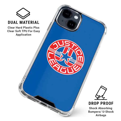 Justice League Emblem iPhone 15 Clear Case