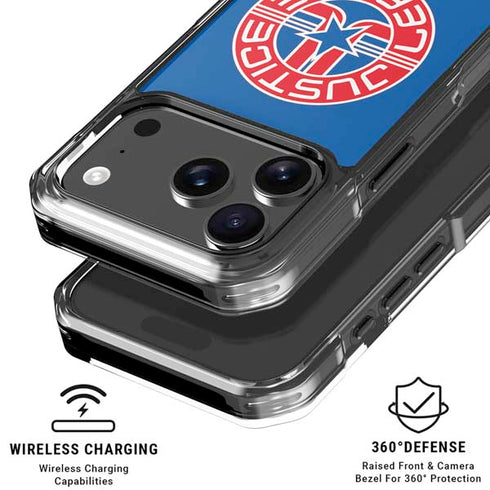 Justice League Emblem iPhone 18 Pro Clear Case