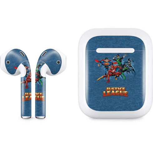 Justice League Action Pose Charcaters Apple AirPods Skin