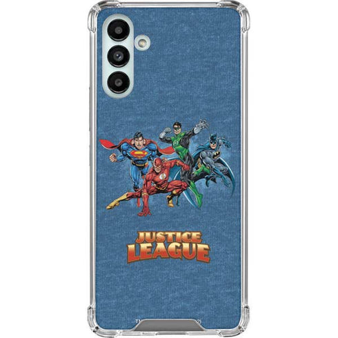 Justice League Action Pose Charcaters Galaxy A13 5G Clear Case