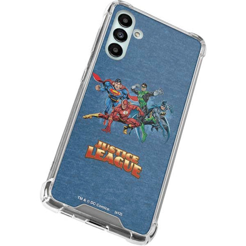 Justice League Action Pose Charcaters Galaxy A13 5G Clear Case