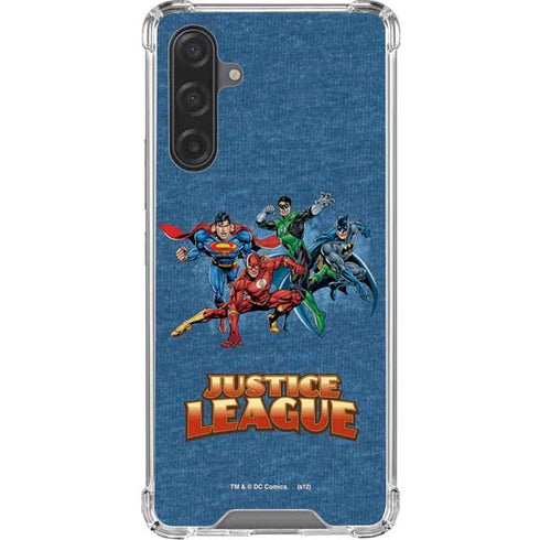 Justice League Action Pose Charcaters Galaxy A17 Clear Case