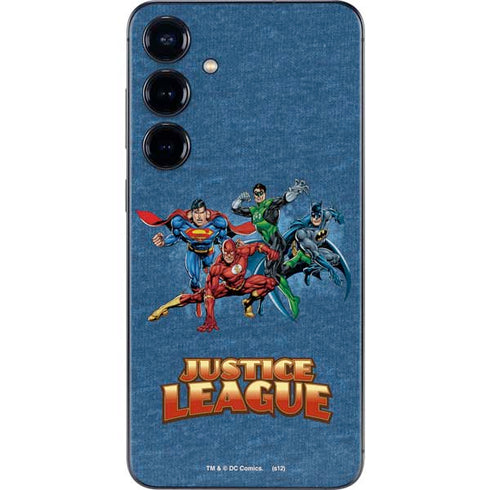 Justice League Action Pose Charcaters Galaxy S24 Plus Skin