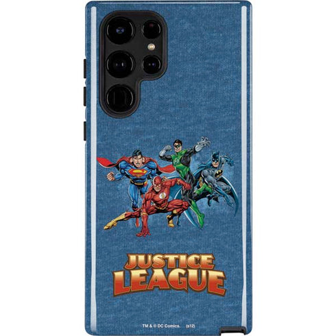 Justice League Action Pose Charcaters Galaxy S25 Ultra Impact Case