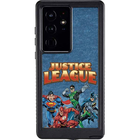Justice League Action Pose Charcaters Galaxy S24 Ultra Waterproof Case