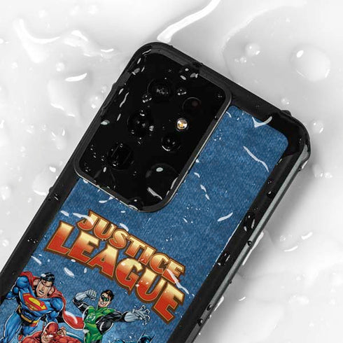 Justice League Action Pose Charcaters Galaxy S24 Ultra Waterproof Case
