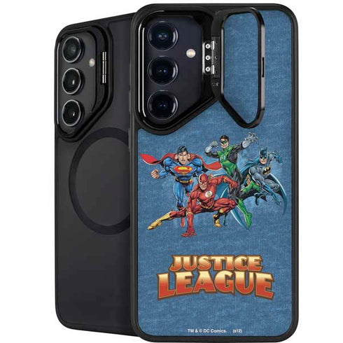 Justice League Action Pose Charcaters Galaxy S26 Kickstand Case
