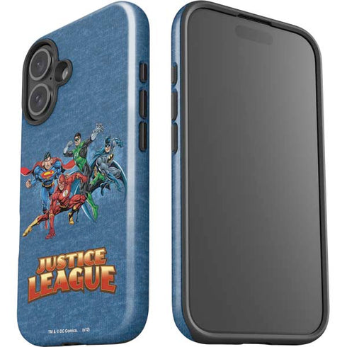 Justice League Action Pose Charcaters iPhone 16 Impact Case