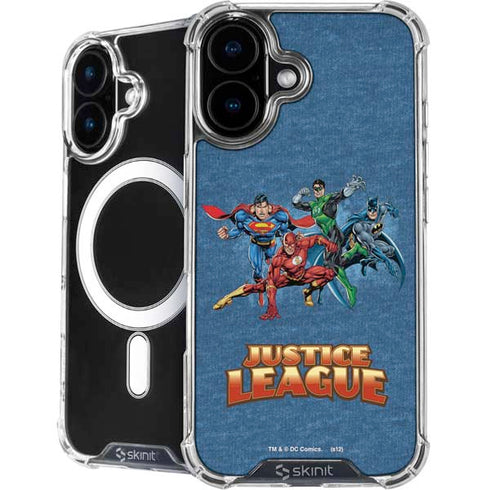 Justice League Action Pose Charcaters iPhone 16 Plus MagSafe Case