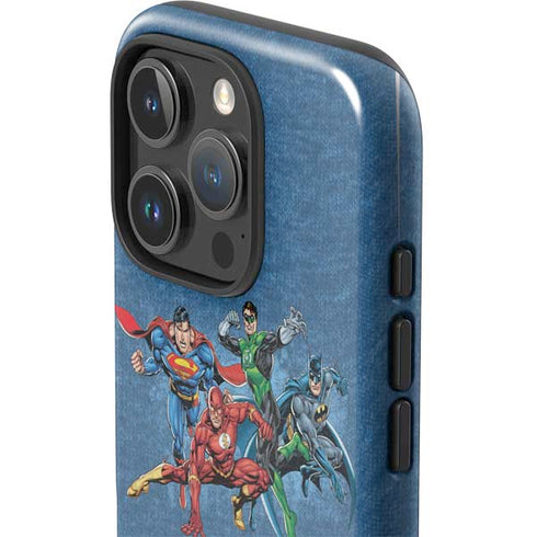 Justice League Action Pose Charcaters iPhone 16 Pro Max Impact Case