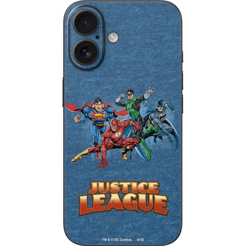 Justice League Action Pose Charcaters iPhone 16 Skin