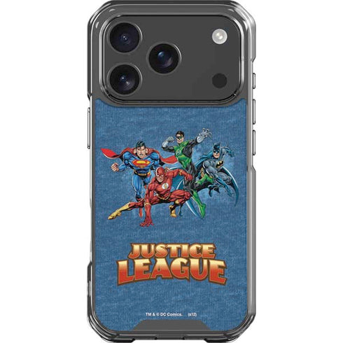 Justice League Action Pose Charcaters iPhone 18 Pro Clear Case