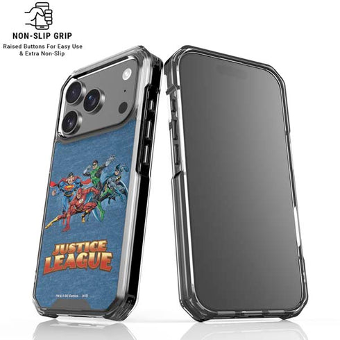 Justice League Action Pose Charcaters iPhone 18 Pro Clear Case