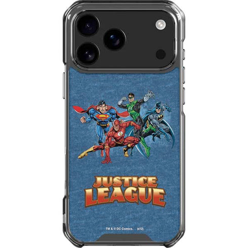 Justice League Action Pose Charcaters iPhone 18 Pro Max Clear Case