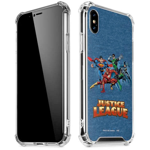 Justice League Action Pose Charcaters iPhone X/XS Clear Case