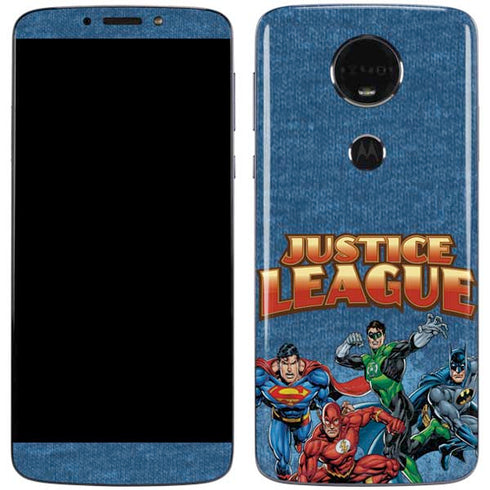 Justice League Action Pose Charcaters Moto E5 Plus Skin