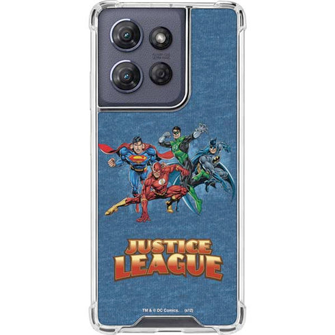 Justice League Action Pose Charcaters Moto G 5G (2025) Clear Case