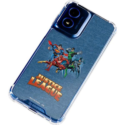 Justice League Action Pose Charcaters Moto G 5G (2024) Clear Case