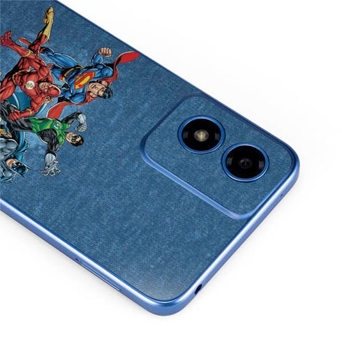 Justice League Action Pose Charcaters Moto G Play 4G (2024) Skin
