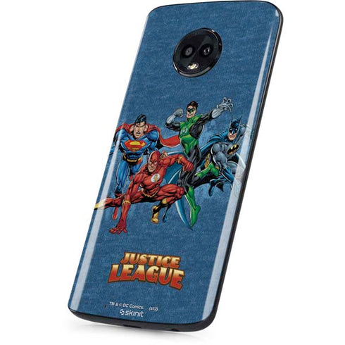 Justice League Action Pose Charcaters Moto G6 Skin