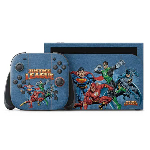 Justice League Action Pose Charcaters Nintendo Skins