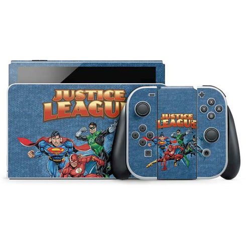 Justice League Action Pose Charcaters Nintendo Skins