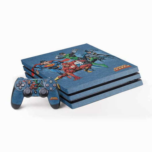 Justice League Action Pose Charcaters PlayStation PS4 Skins