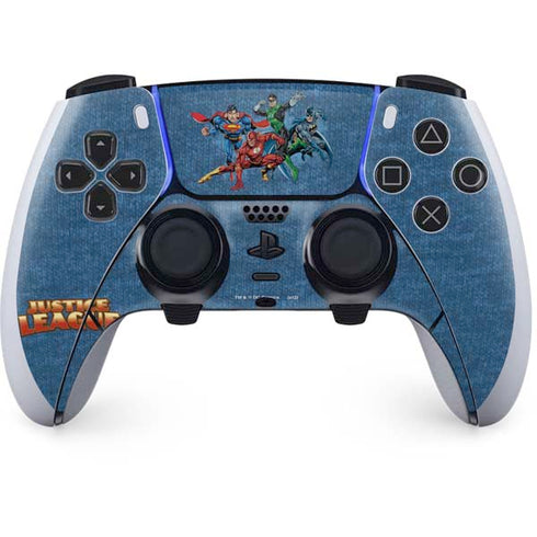 Justice League Action Pose Charcaters PS5 DualSense Edge Pro Controller Skin