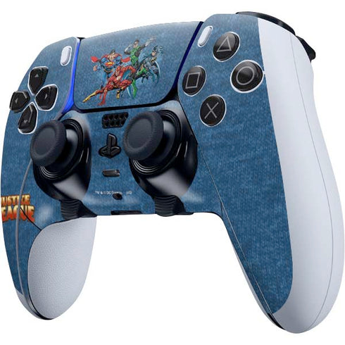 Justice League Action Pose Charcaters PS5 DualSense Edge Pro Controller Skin