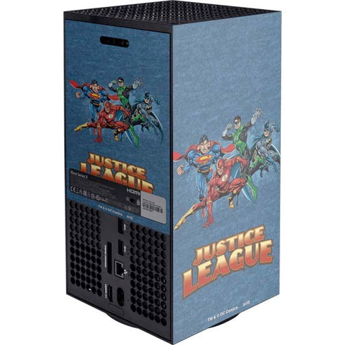 Justice League Action Pose Charcaters XBox Series X Digital Edition Console Skin