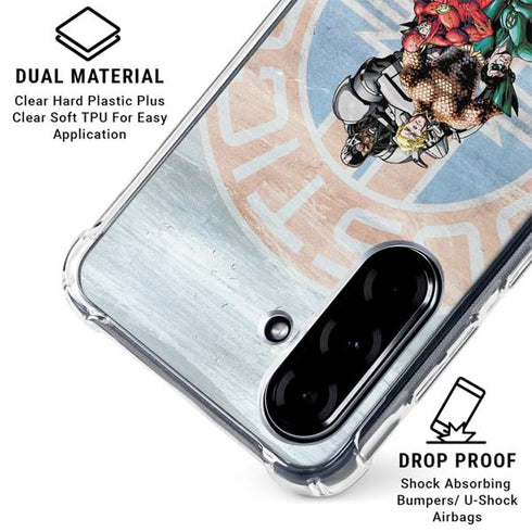 Justice League Heroes Stance 2 Galaxy A36 5G Clear Case