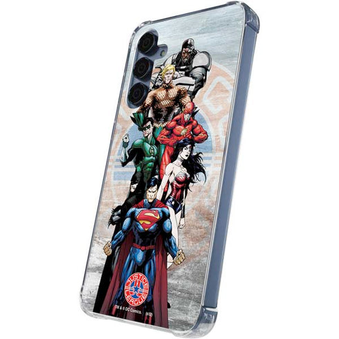 Justice League Heroes Stance 2 Galaxy A55 5G Clear Case