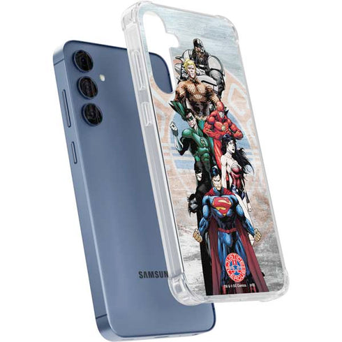 Justice League Heroes Stance 2 Galaxy A55 5G Clear Case