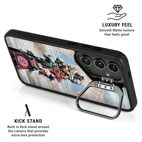 Justice League Heroes Stance 2 Galaxy S25 Kickstand Case