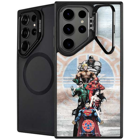 Justice League Heroes Stance 2 Galaxy S25 Ultra Kickstand Case