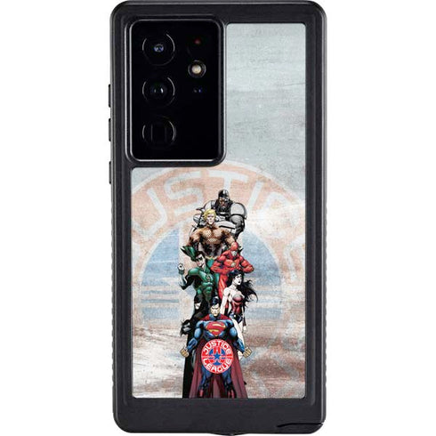 Justice League Heroes Stance 2 Galaxy S24 Ultra Waterproof Case