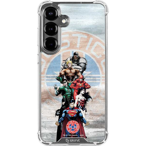 Justice League Heroes Stance 2 Galaxy S26 Clear Case