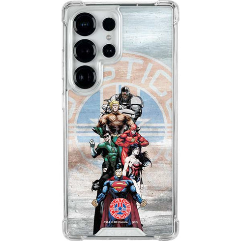 Justice League Heroes Stance 2 Galaxy S26 Ultra Clear Case