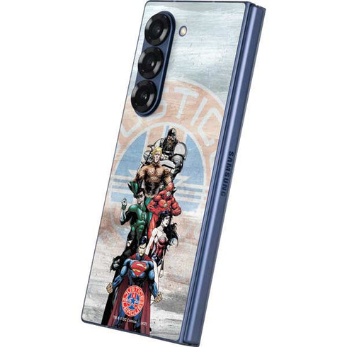 Justice League Heroes Stance 2 Galaxy Z Fold6 Skin