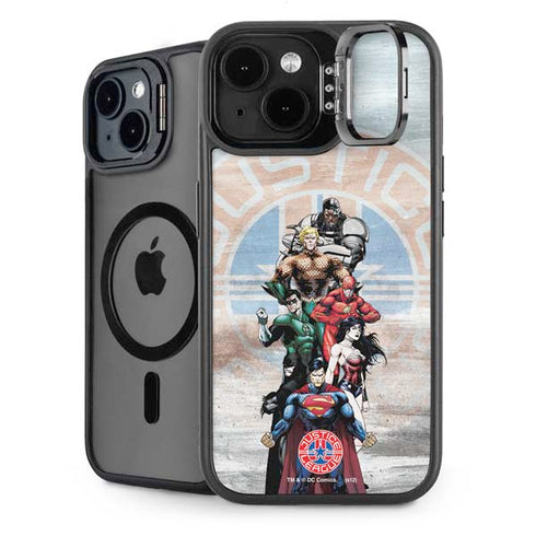 Justice League Heroes Stance 2 iPhone 14 Plus Kickstand Case