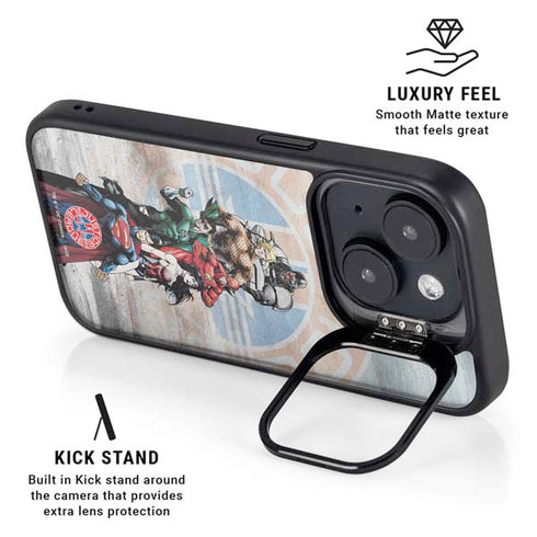 Justice League Heroes Stance 2 iPhone 15 Kickstand Case