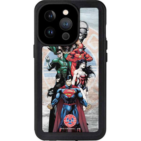 Justice League Heroes Stance 2 iPhone 15 Pro Waterproof Case