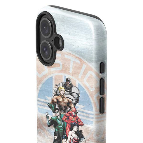 Justice League Heroes Stance 2 iPhone 16 Plus Impact Case