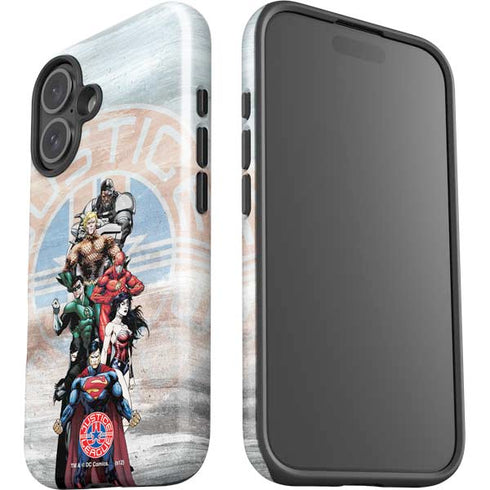 Justice League Heroes Stance 2 iPhone 16 Plus Impact Case