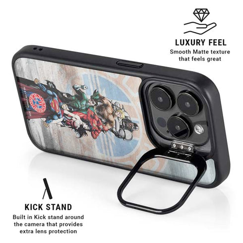 Justice League Heroes Stance 2 iPhone 16 Pro Kickstand Case