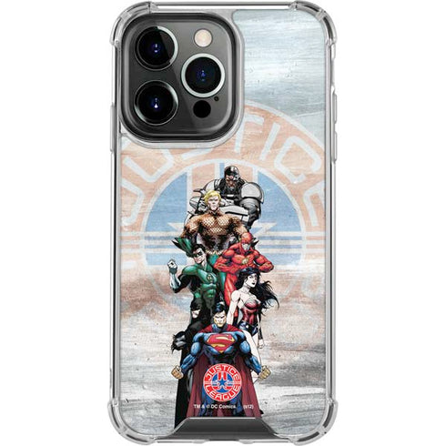 Justice League Heroes Stance 2 iPhone 16 Pro Max Clear Case