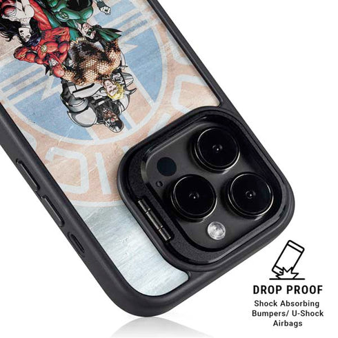 Justice League Heroes Stance 2 iPhone 16 Pro Max Kickstand Case