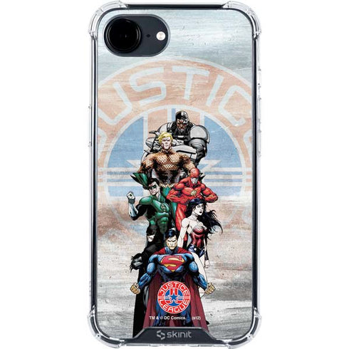 Justice League Heroes Stance 2 iPhone 16e Clear Case
